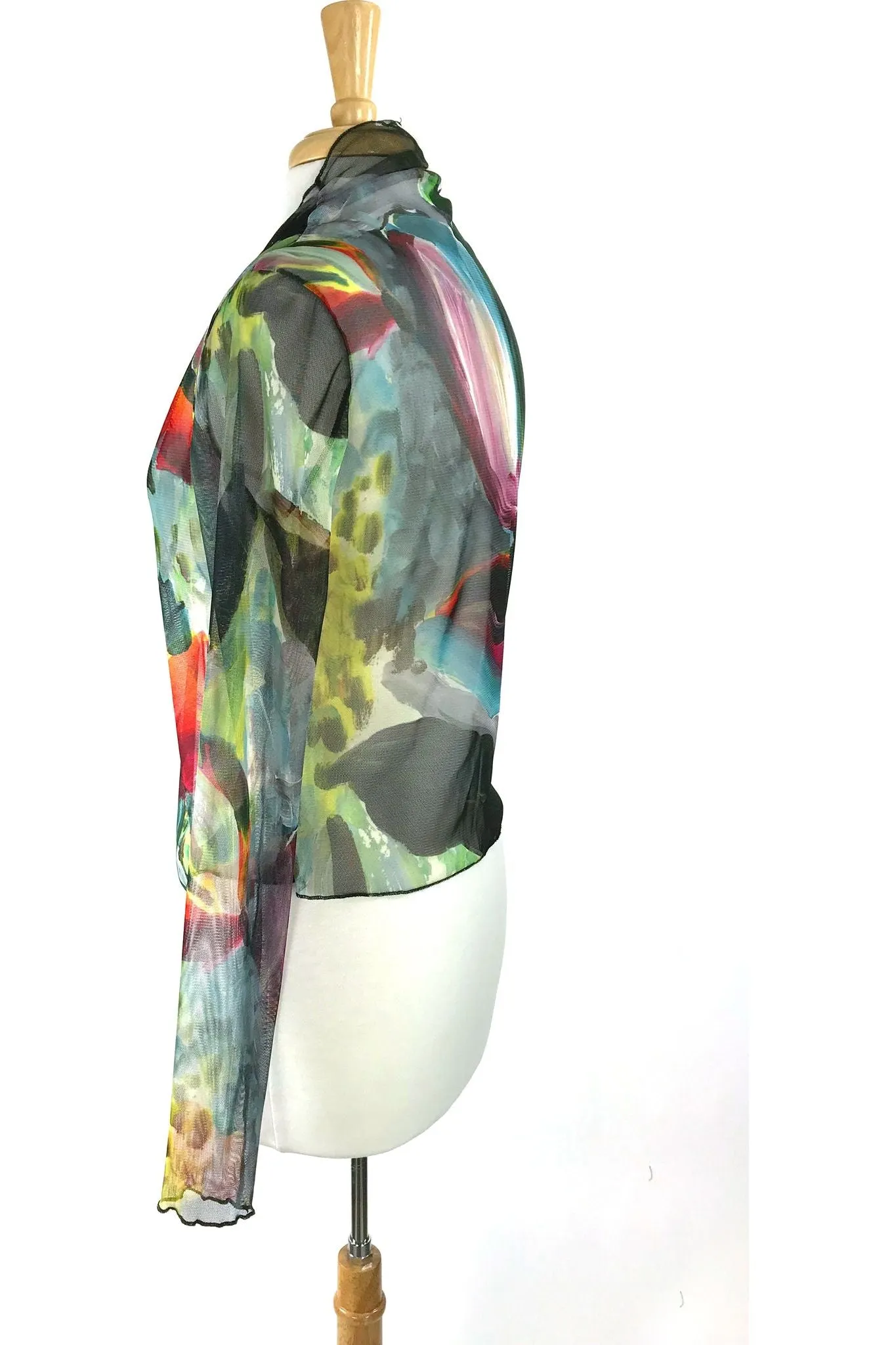 CARMEN Print Sheer Long Sleeve Jacket
