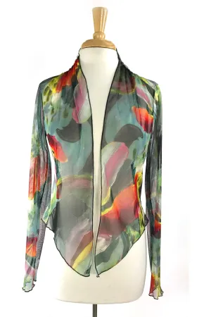 CARMEN Print Sheer Long Sleeve Jacket