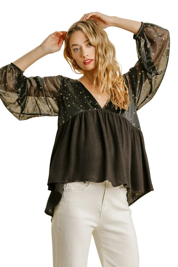 CELESTIAL TOP - BLACK