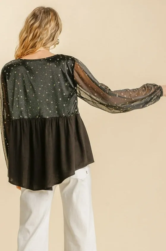 CELESTIAL TOP - BLACK