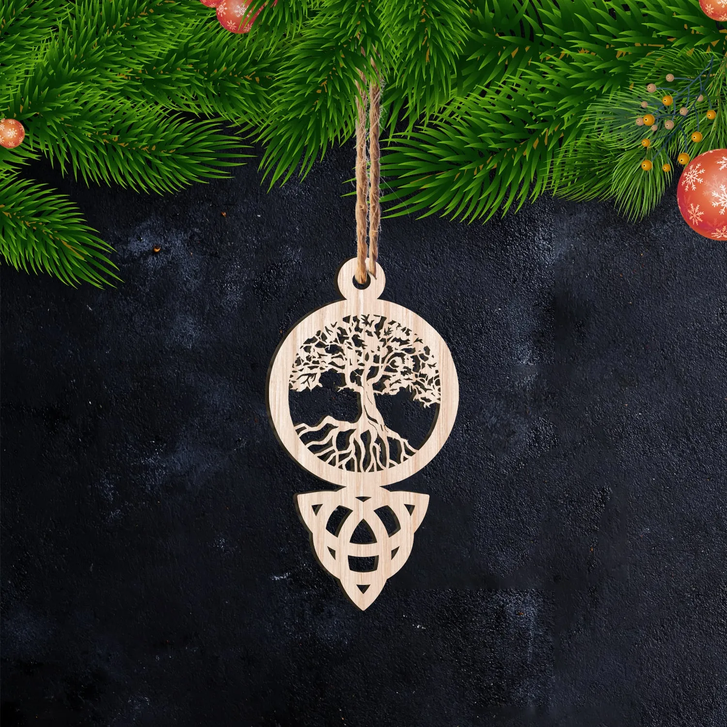 Celtic Trinity knot Tree - Ornament Cut out 65 - PT97