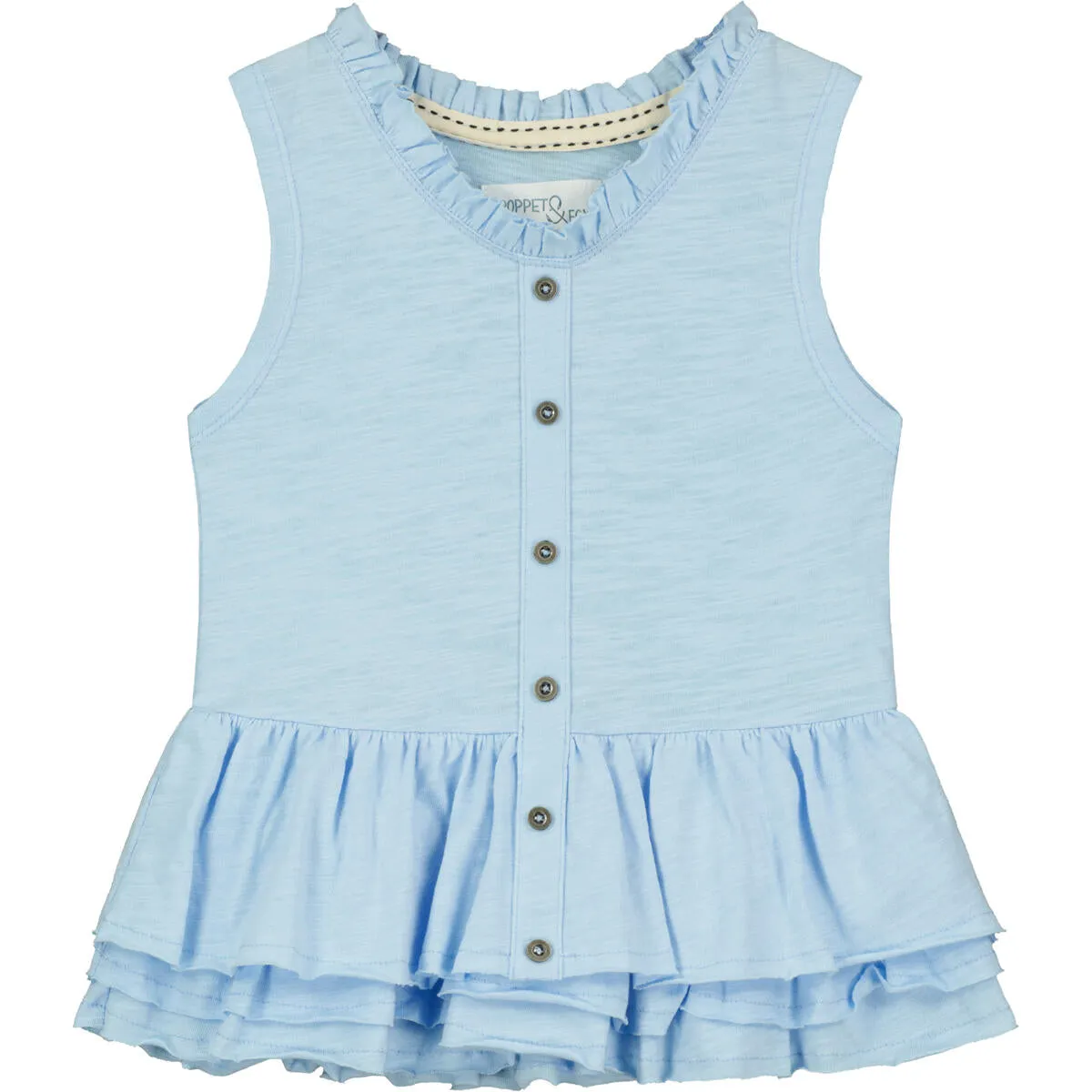 Chambray Blue Peplum Top..