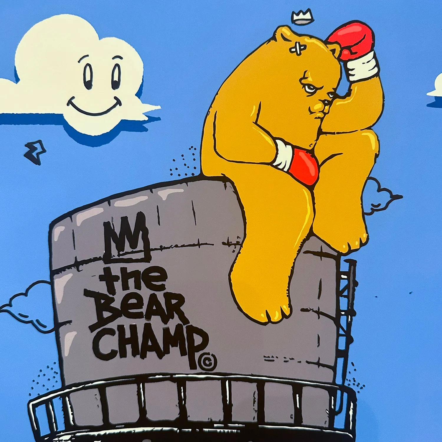 Champ On Top - Hand Embellished Print
