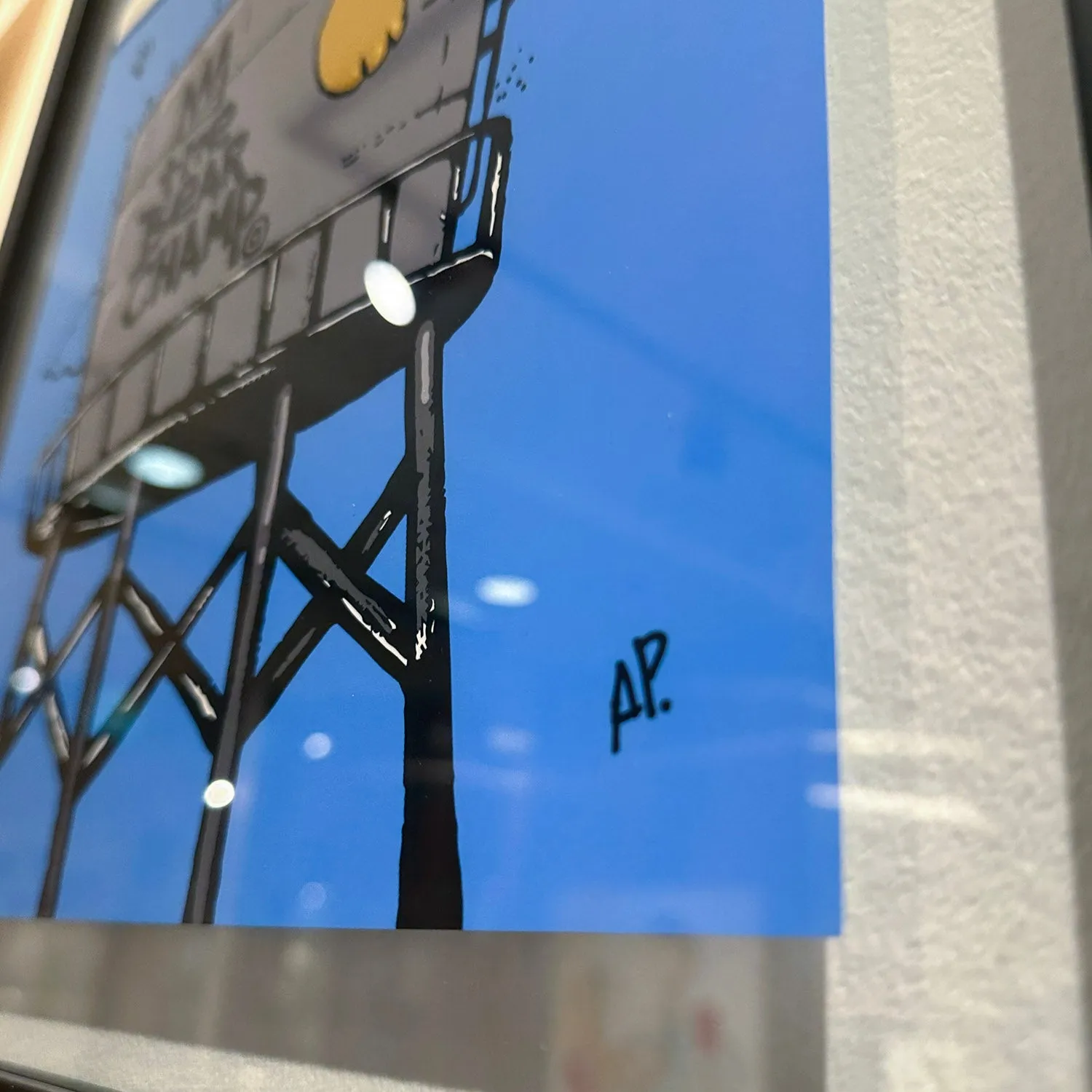 Champ On Top - Hand Embellished Print