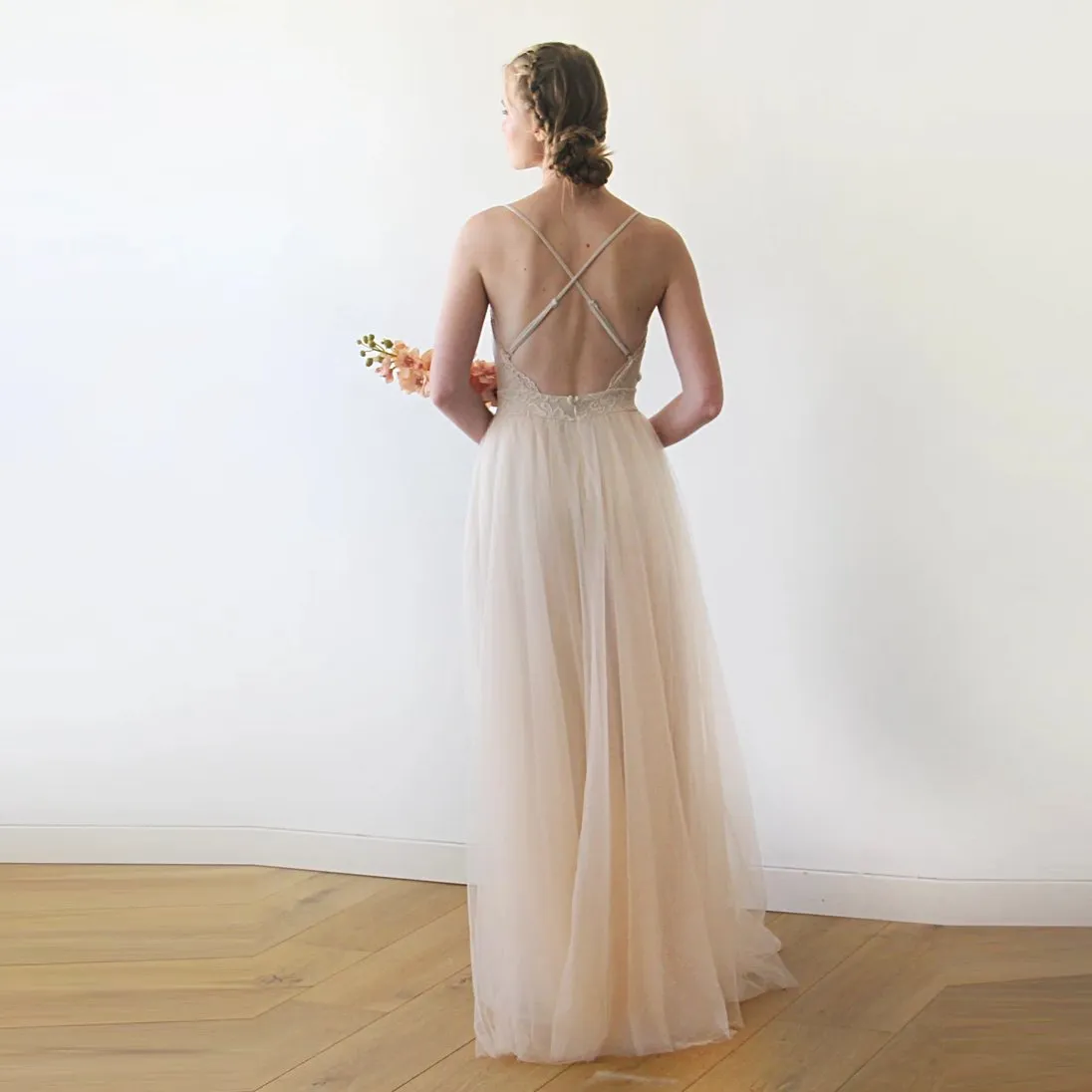 Champagne Wedding Dress #1205