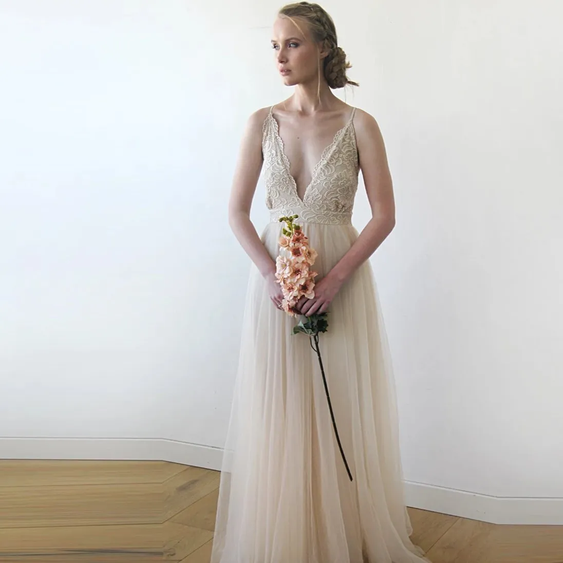 Champagne Wedding Dress #1205