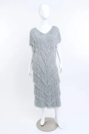 Chevron Fringe Knit Dress