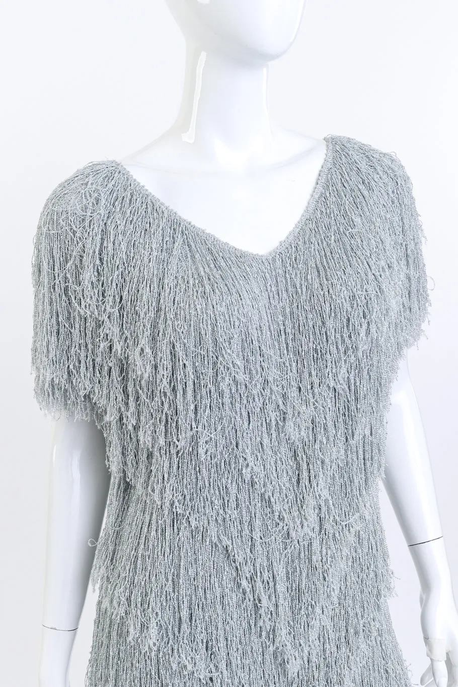 Chevron Fringe Knit Dress