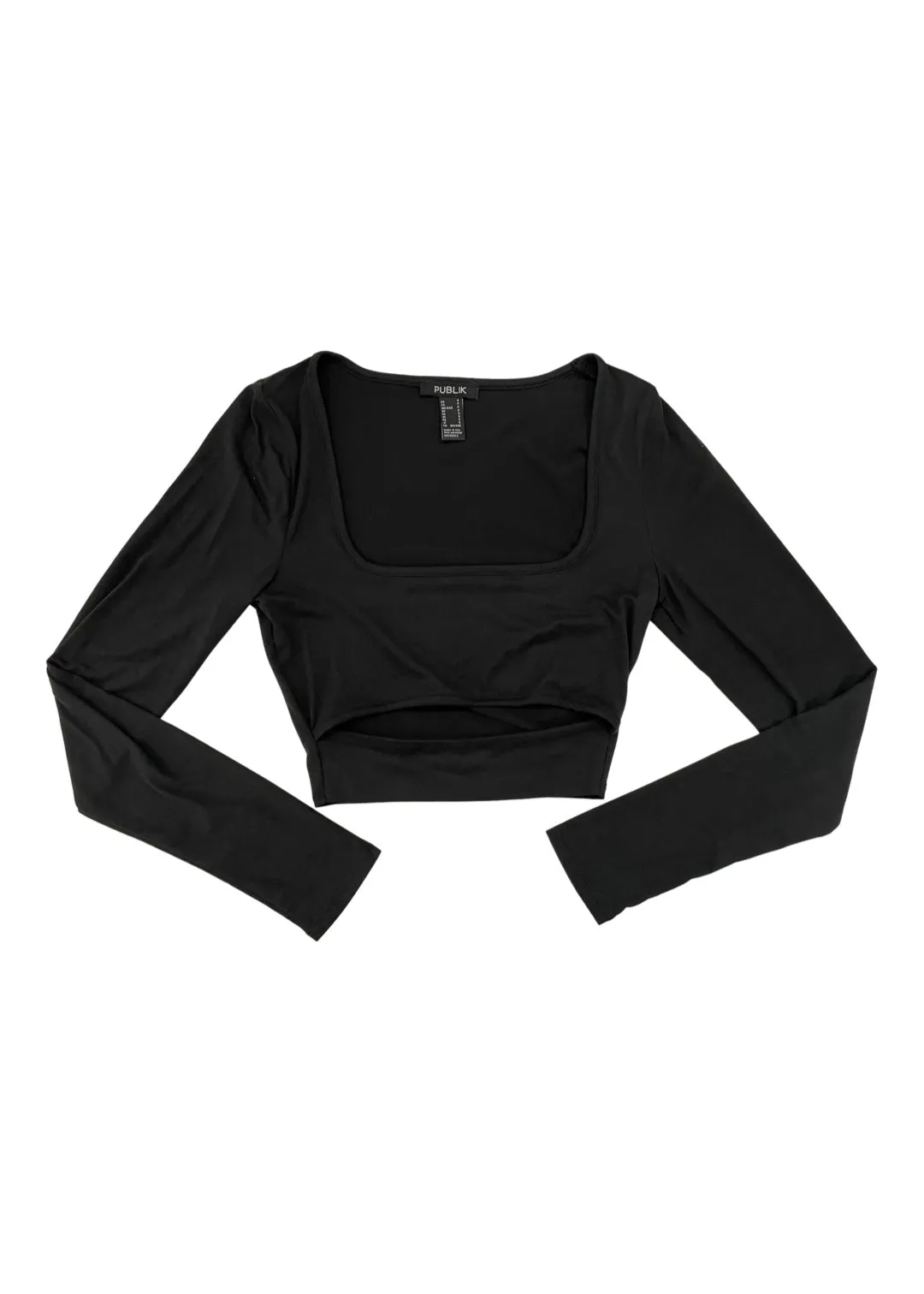 Claire Cutout Crop Top - Black