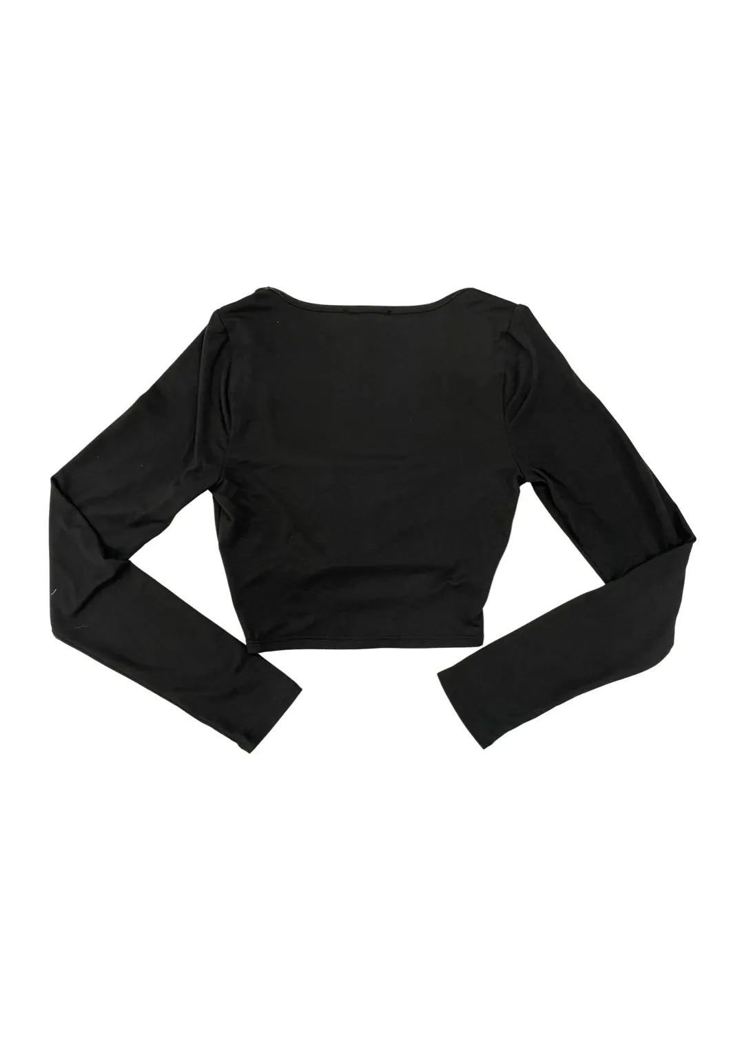 Claire Cutout Crop Top - Black