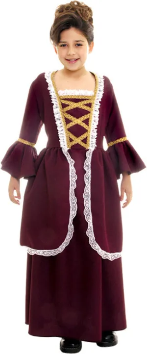 Colonial Girl Small  Costume