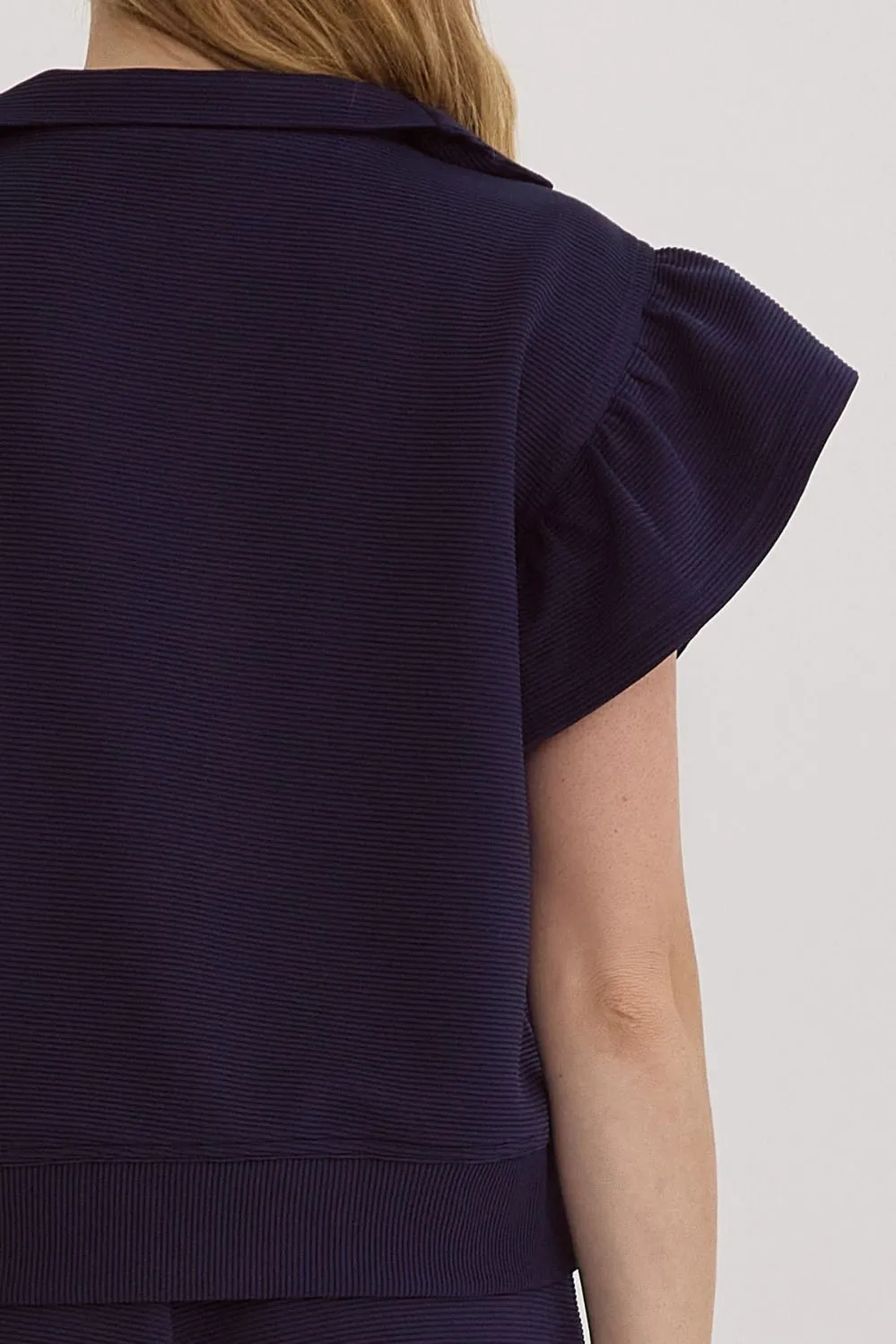 Composed Crush Top: Navy