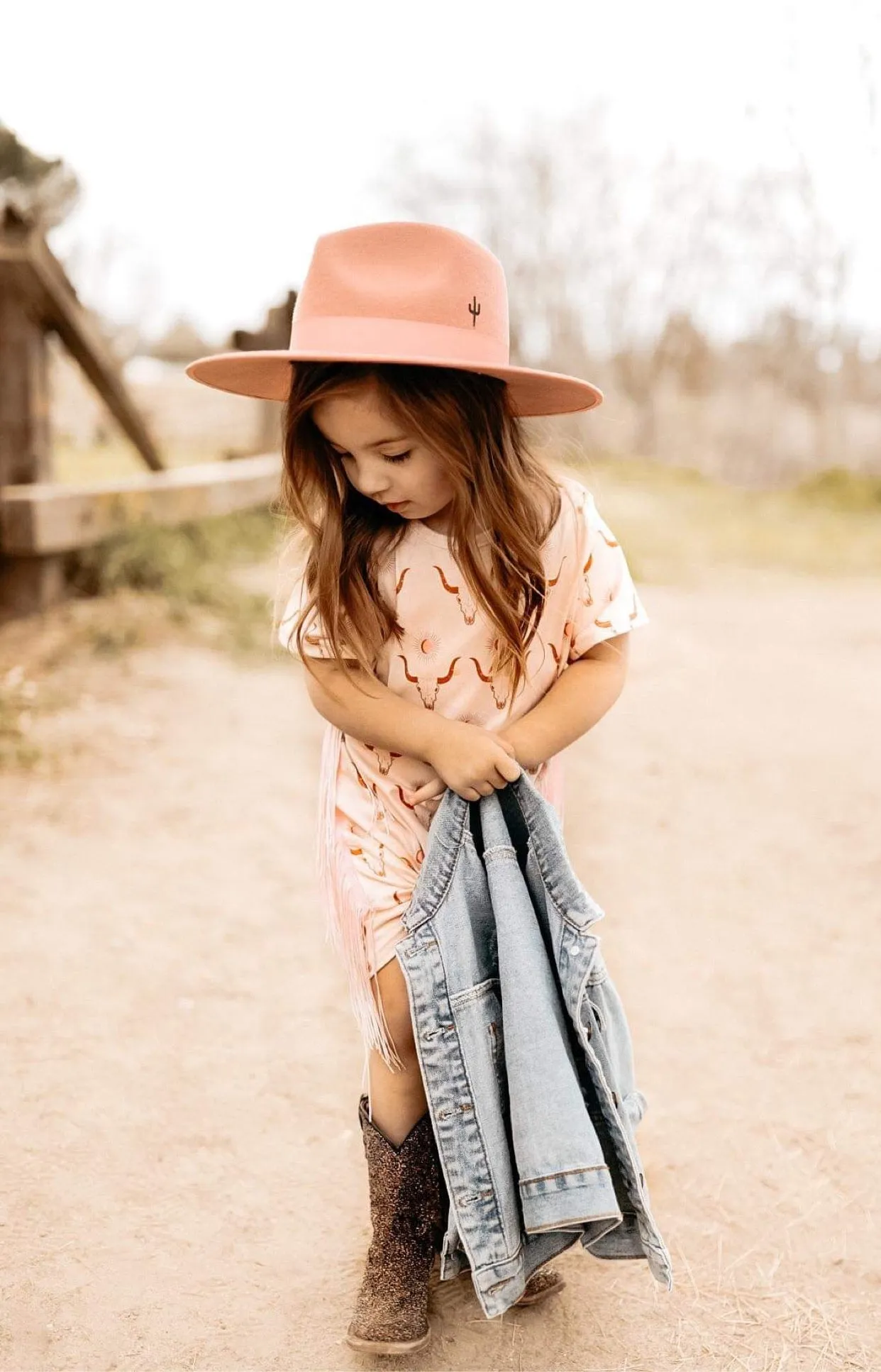 cowskull fringe t shirt dress