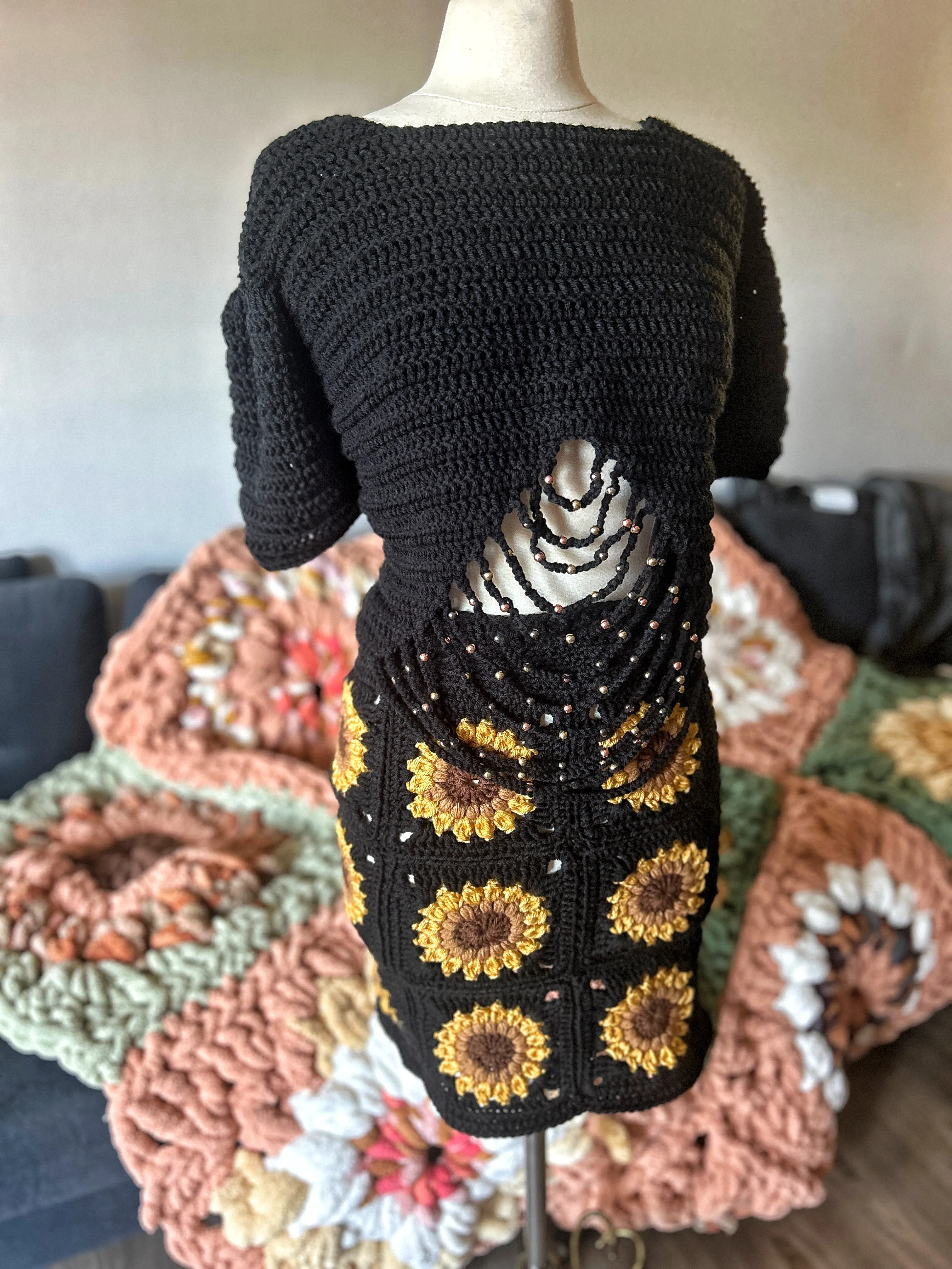 Crochet peek a boo top