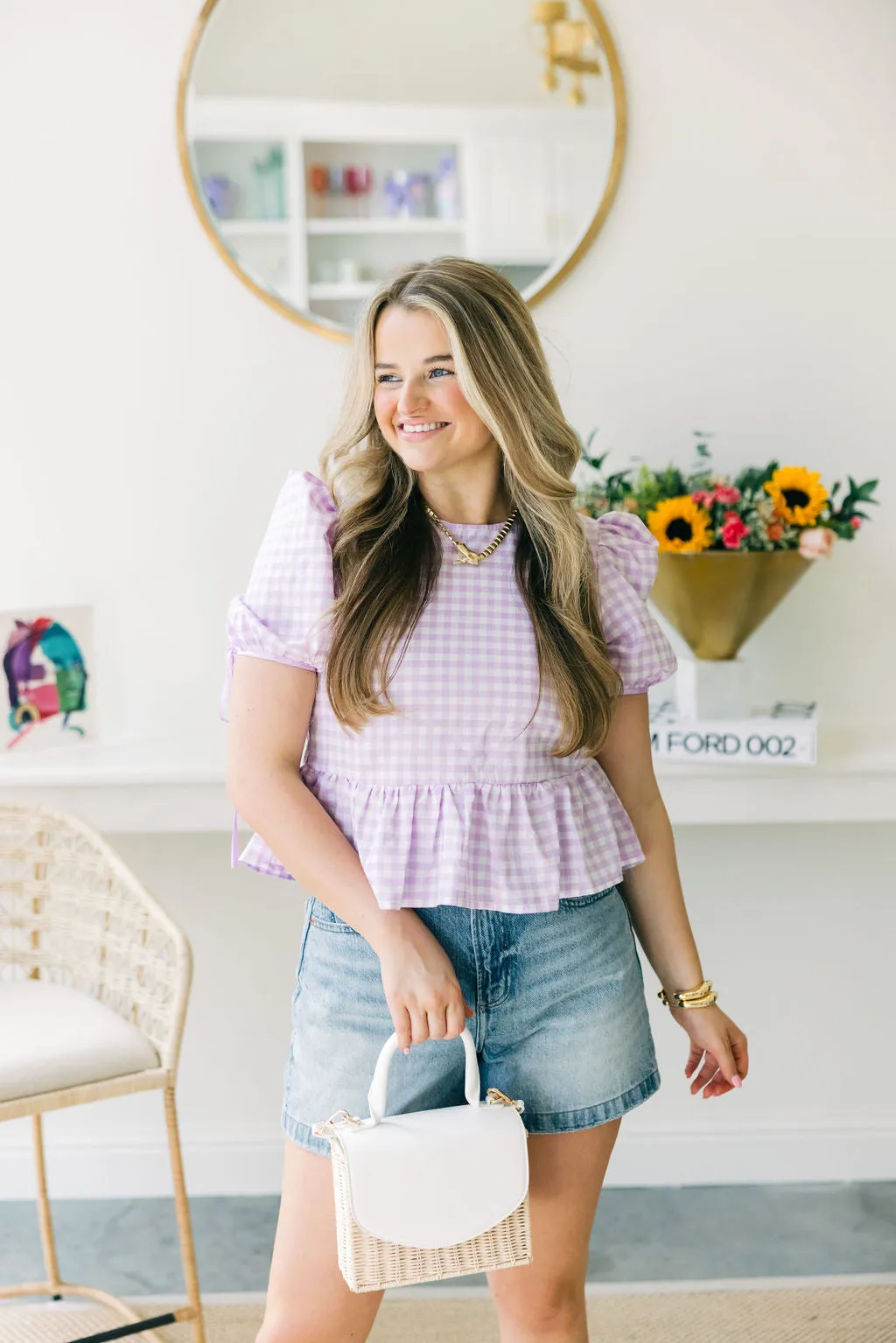 Daisy Plaid Top