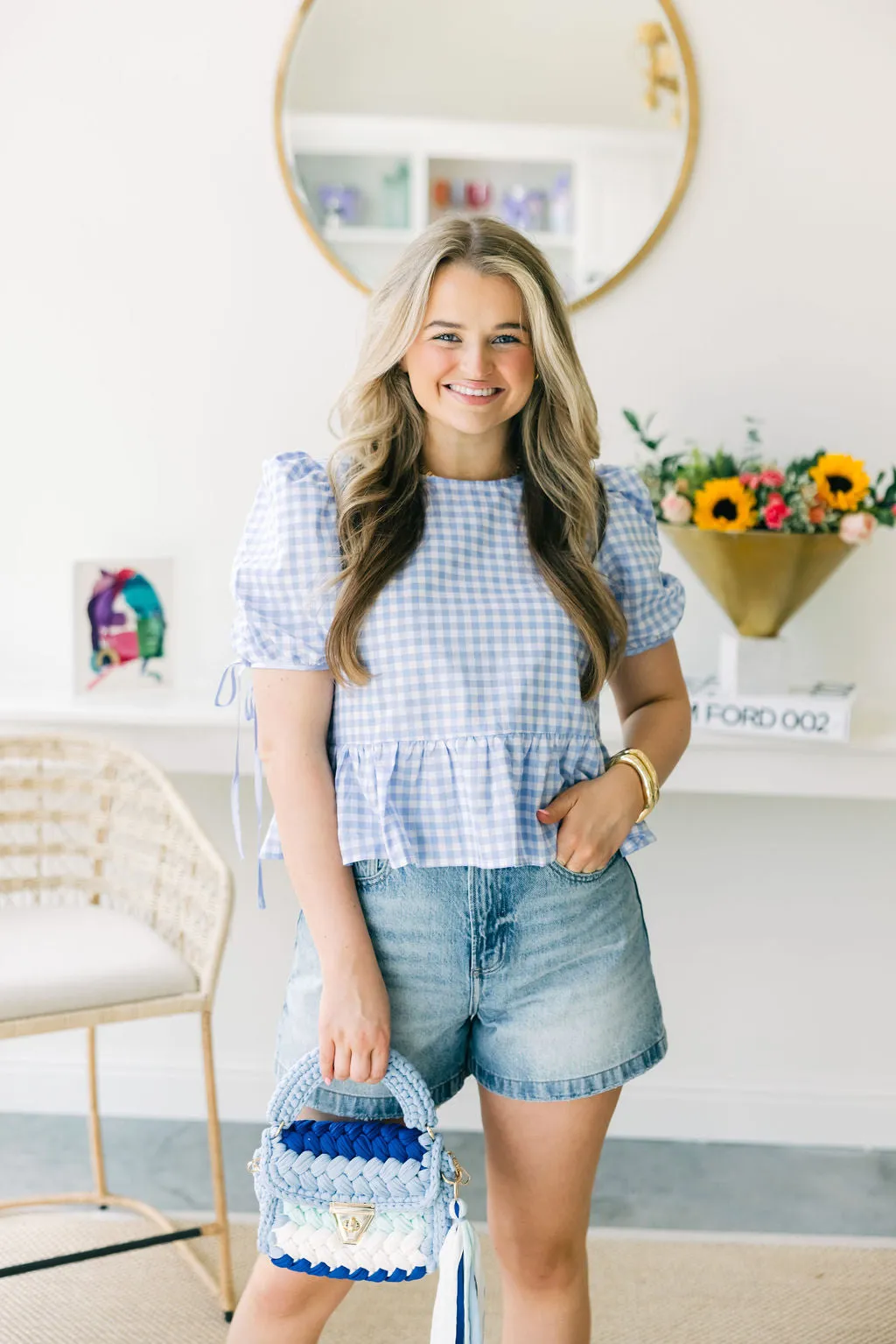 Daisy Plaid Top