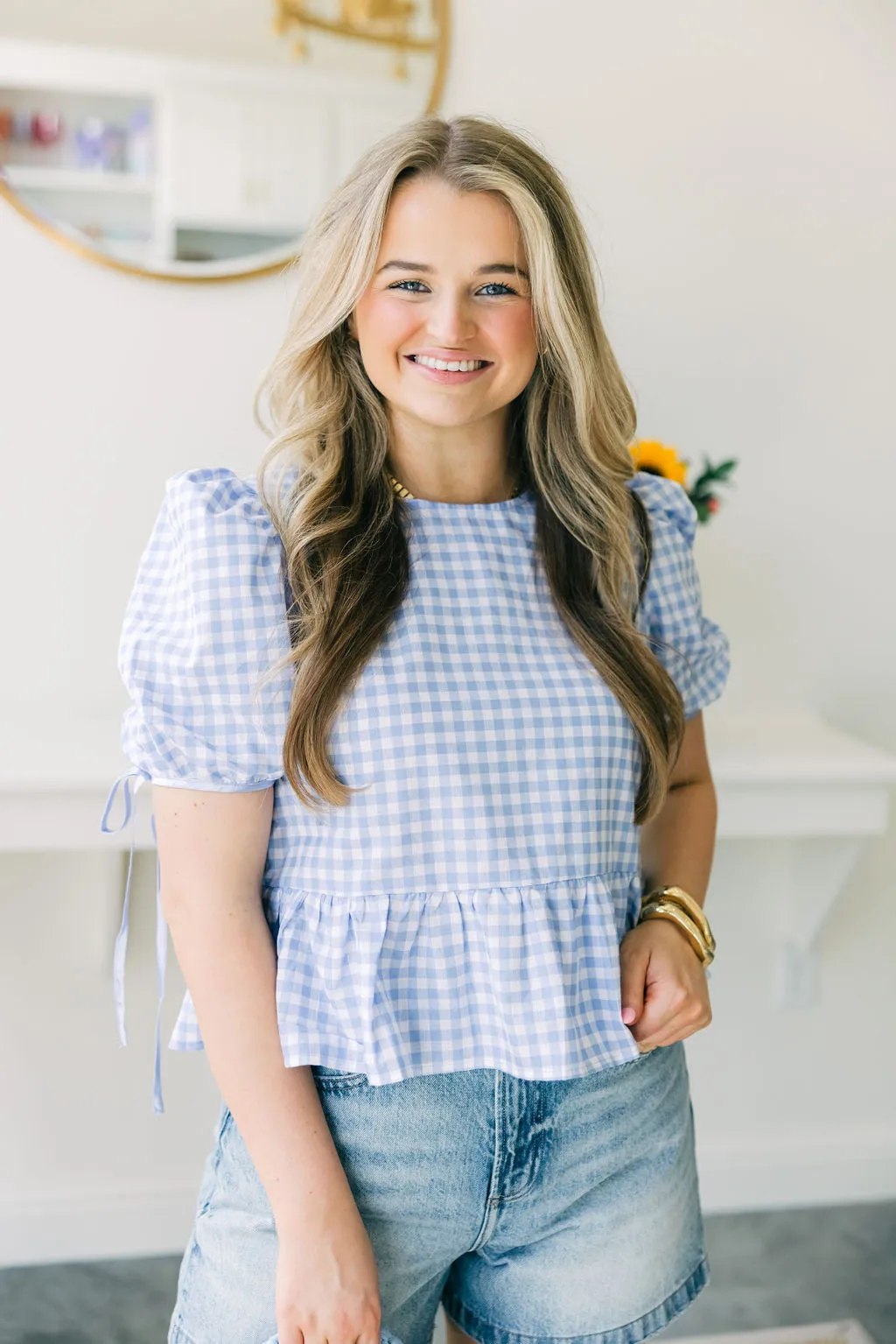 Daisy Plaid Top