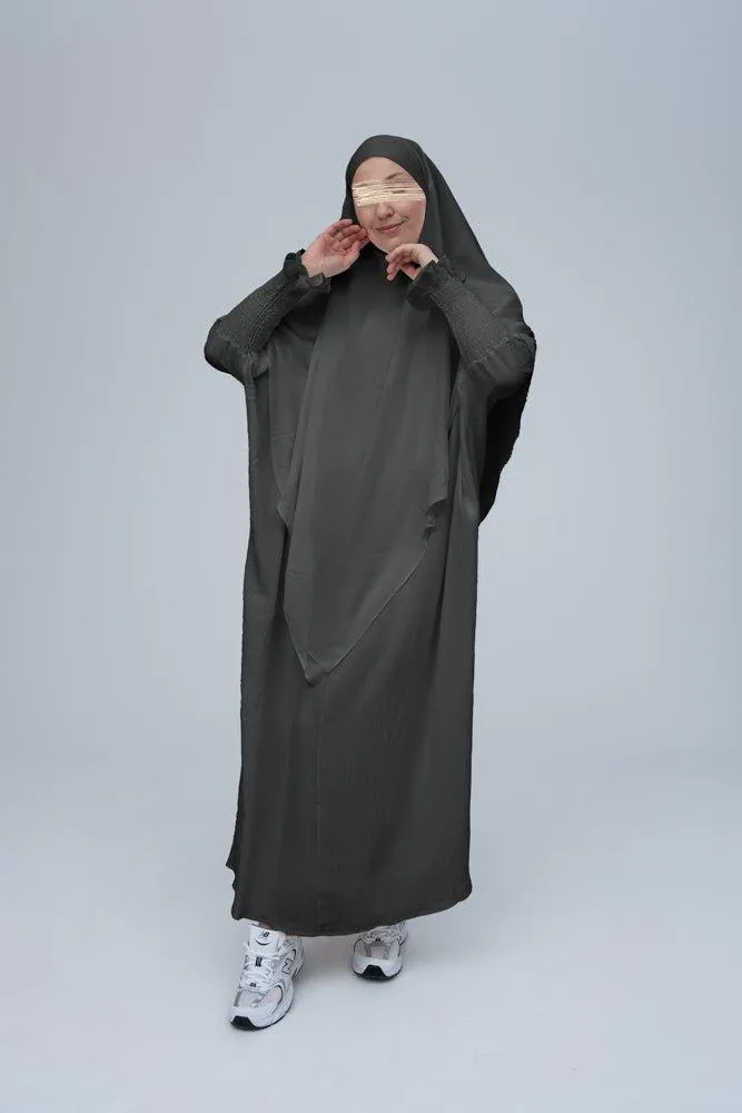 Dark Gray Pristine prayer gown for Omrah or prayer
