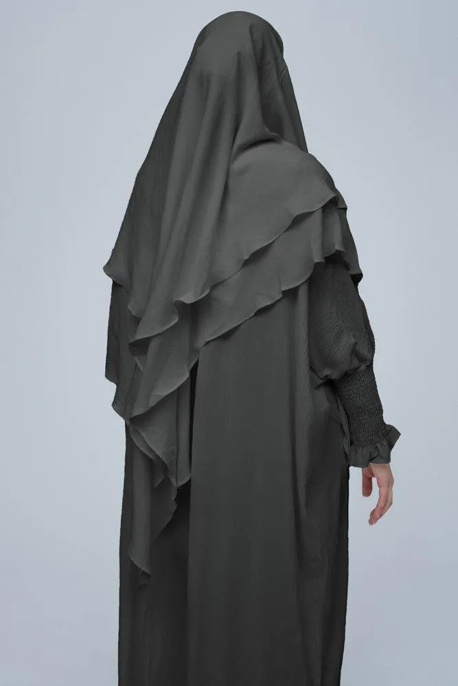 Dark Gray Pristine prayer gown for Omrah or prayer