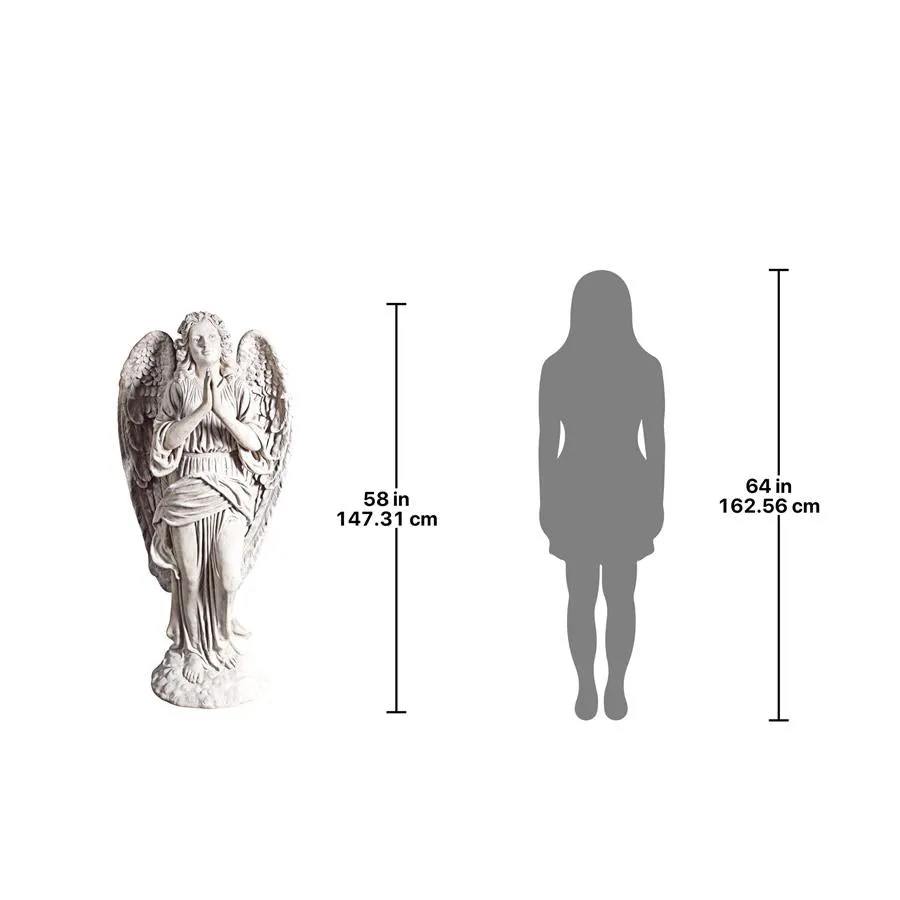 Design Toscano- Grand Basilica Praying Angel Garden Statue
