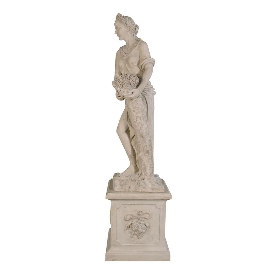 Design Toscano- The Four Goddesses of the Seasons Statue: Autumn Statue & Plinth