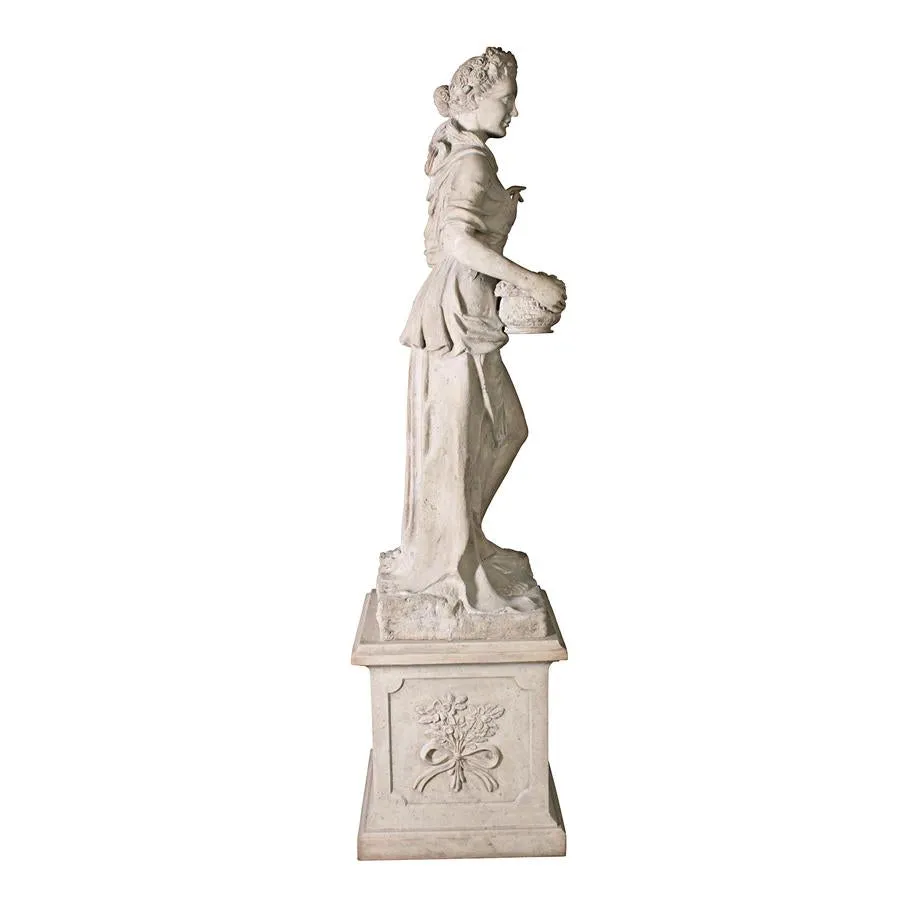 Design Toscano- The Four Goddesses of the Seasons Statue: Spring Statue & Plinth