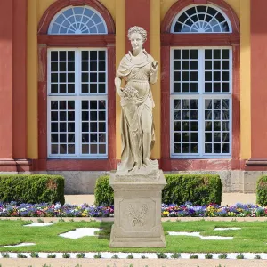 Design Toscano- The Four Goddesses of the Seasons Statue: Spring Statue & Plinth