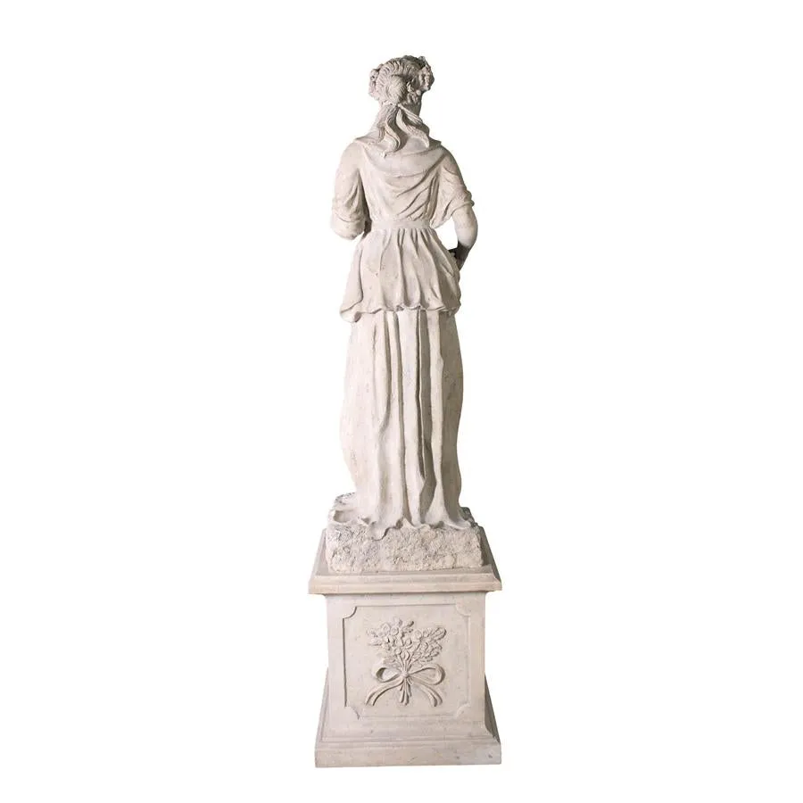 Design Toscano- The Four Goddesses of the Seasons Statue: Spring Statue & Plinth