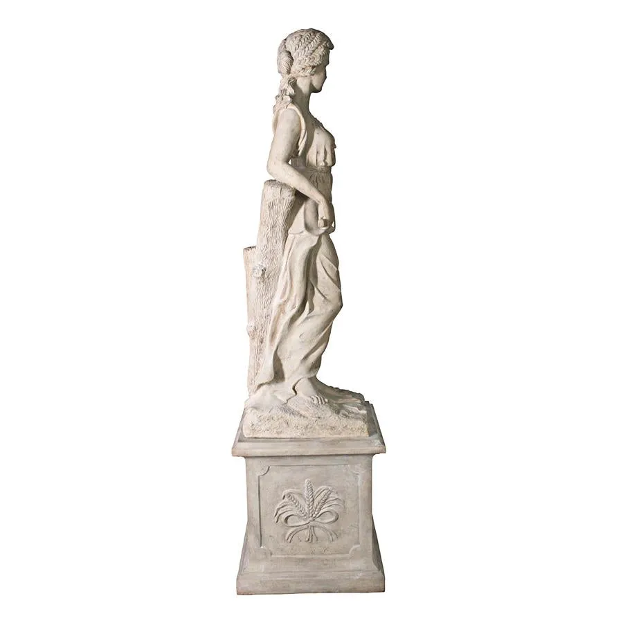 Design Toscano- The Four Goddesses of the Seasons Statue: Summer Statue & Plinth