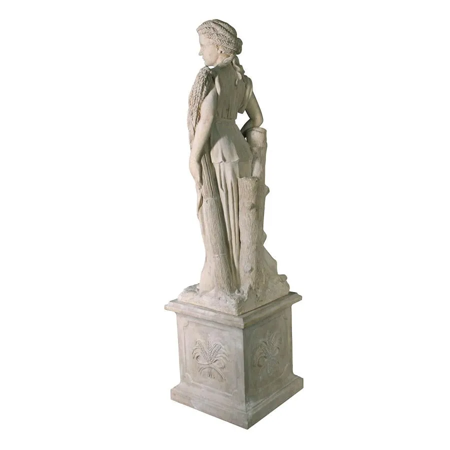 Design Toscano- The Four Goddesses of the Seasons Statue: Summer Statue & Plinth