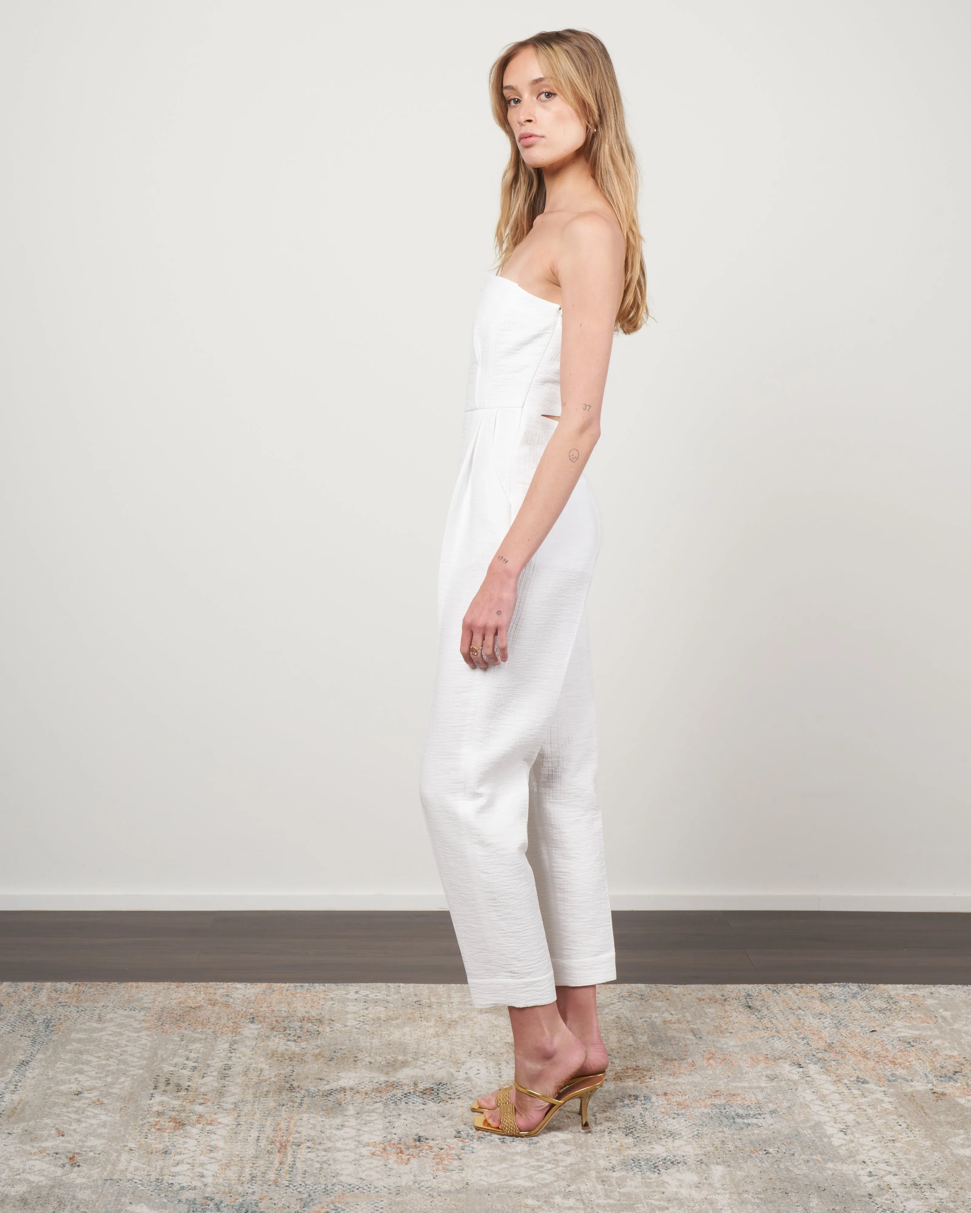 deter jumpsuit - white
