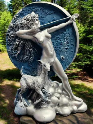 Diana Moon Goddess Statue - Oberon Zell - Roman Moon Goddess