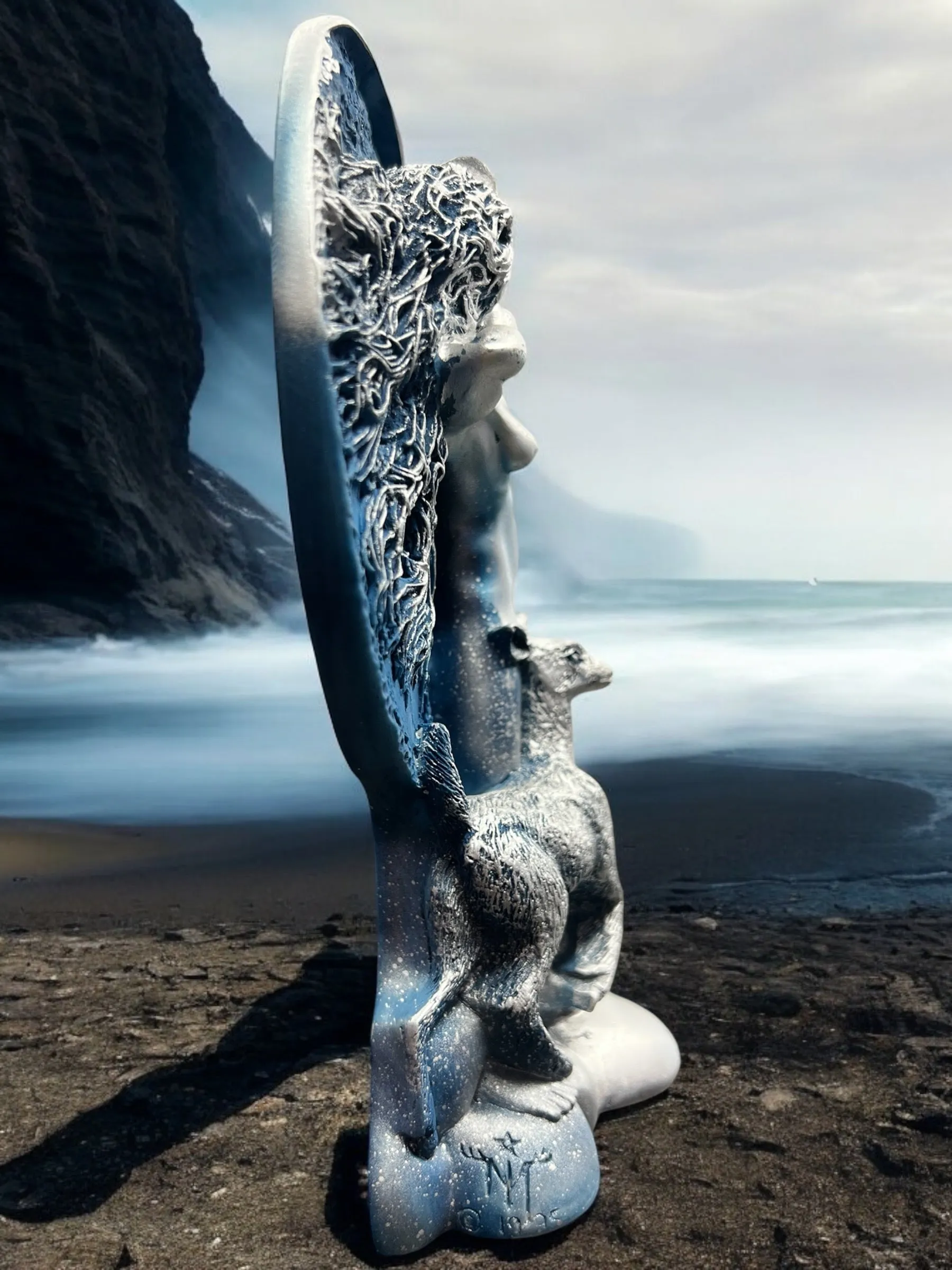 Diana Moon Goddess Statue - Oberon Zell - Roman Moon Goddess