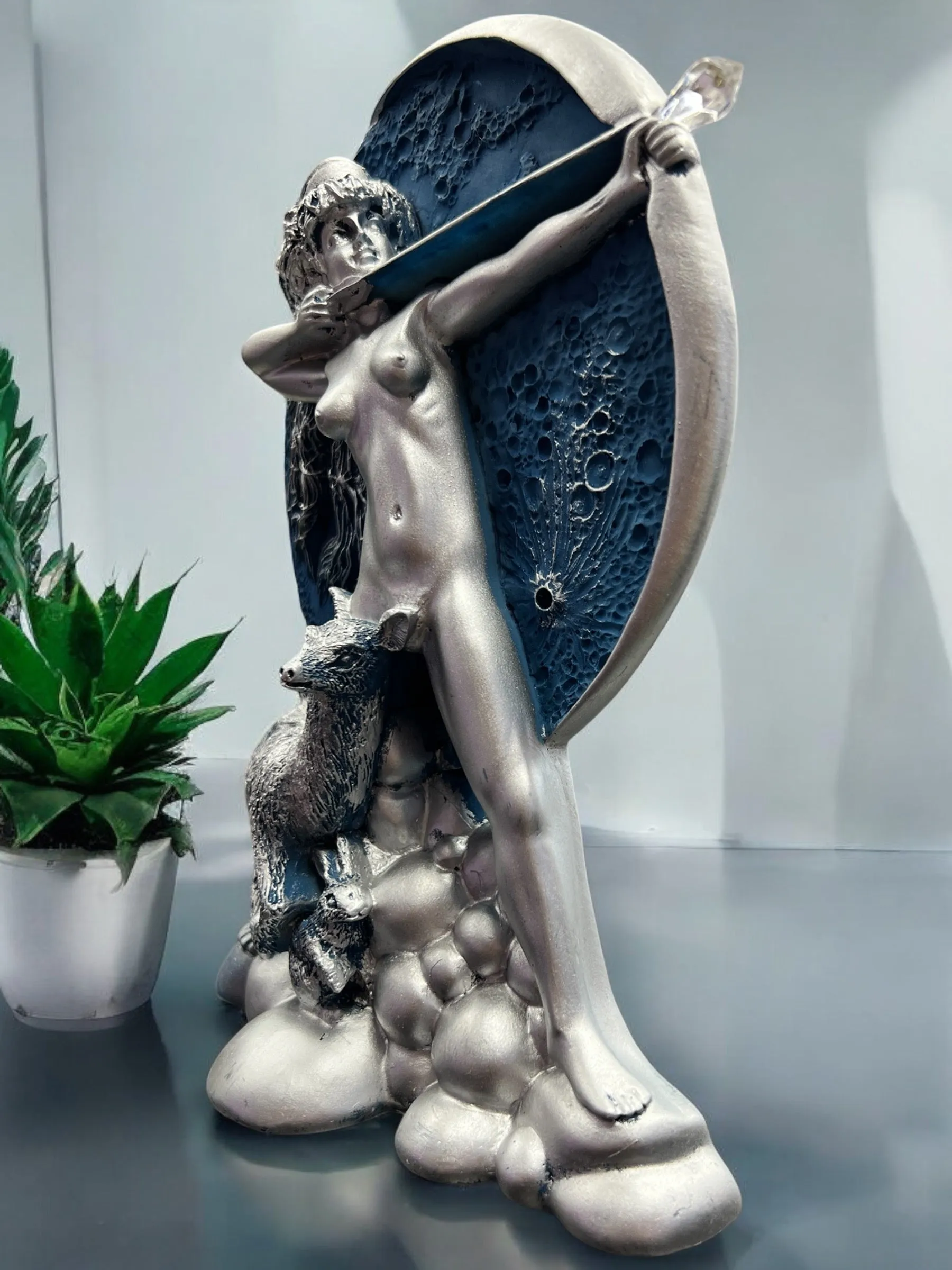 Diana Moon Goddess Statue - Oberon Zell - Roman Moon Goddess