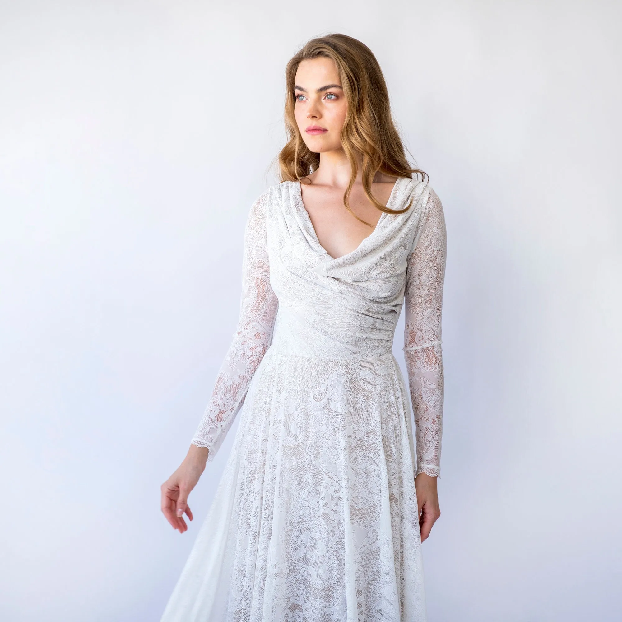 Draped Neckline Dress #1459