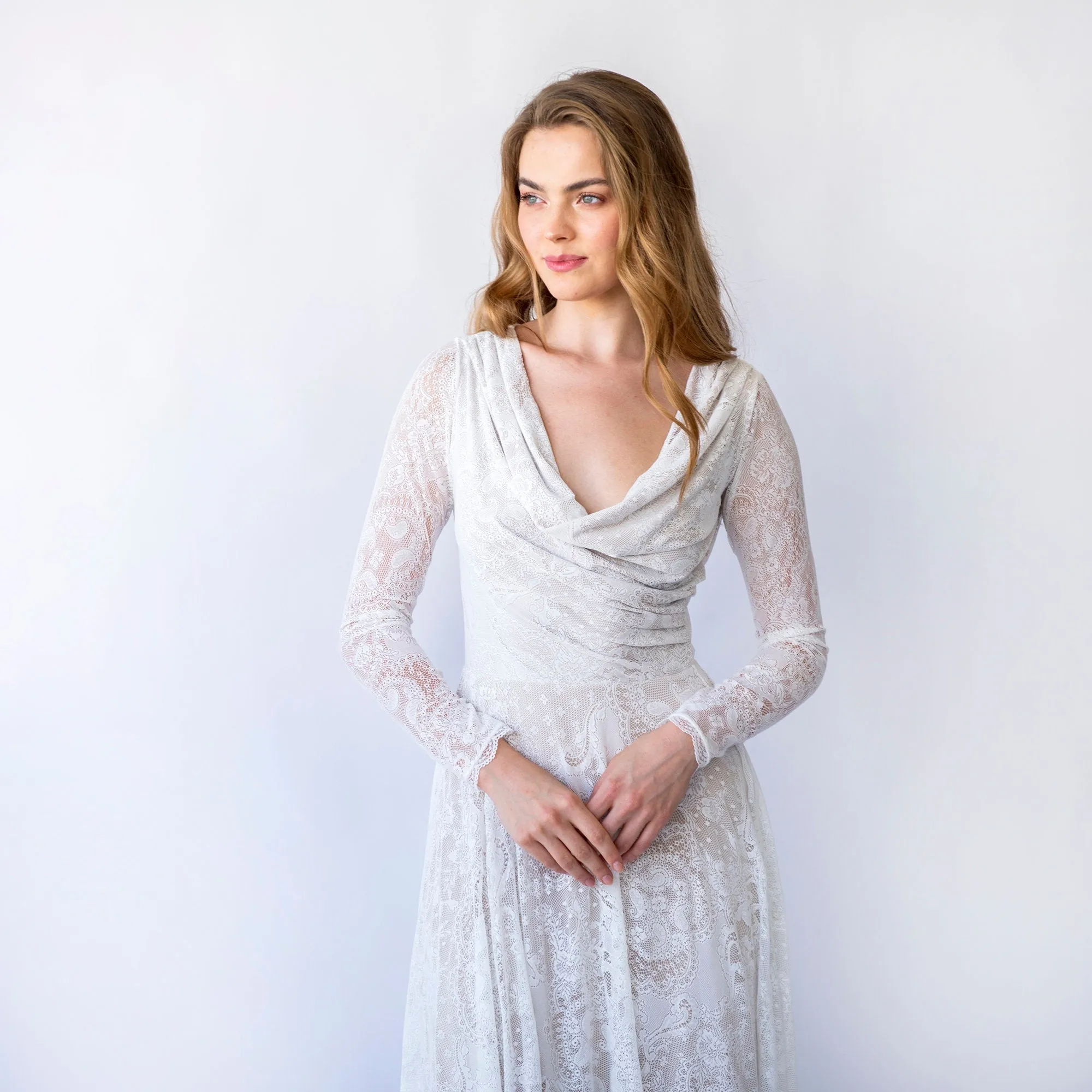 Draped Neckline Dress #1459