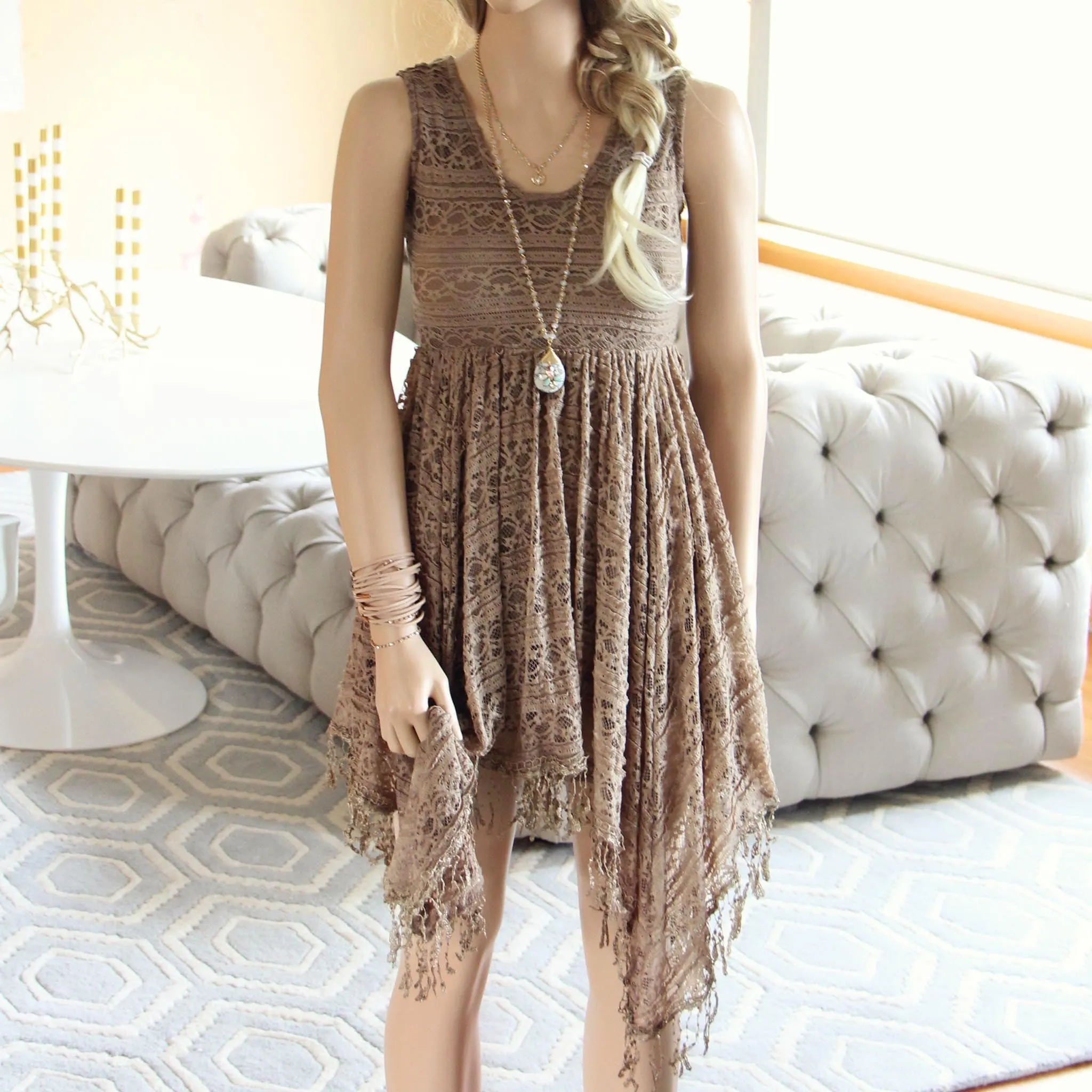 Dreamscape Dress in Taupe