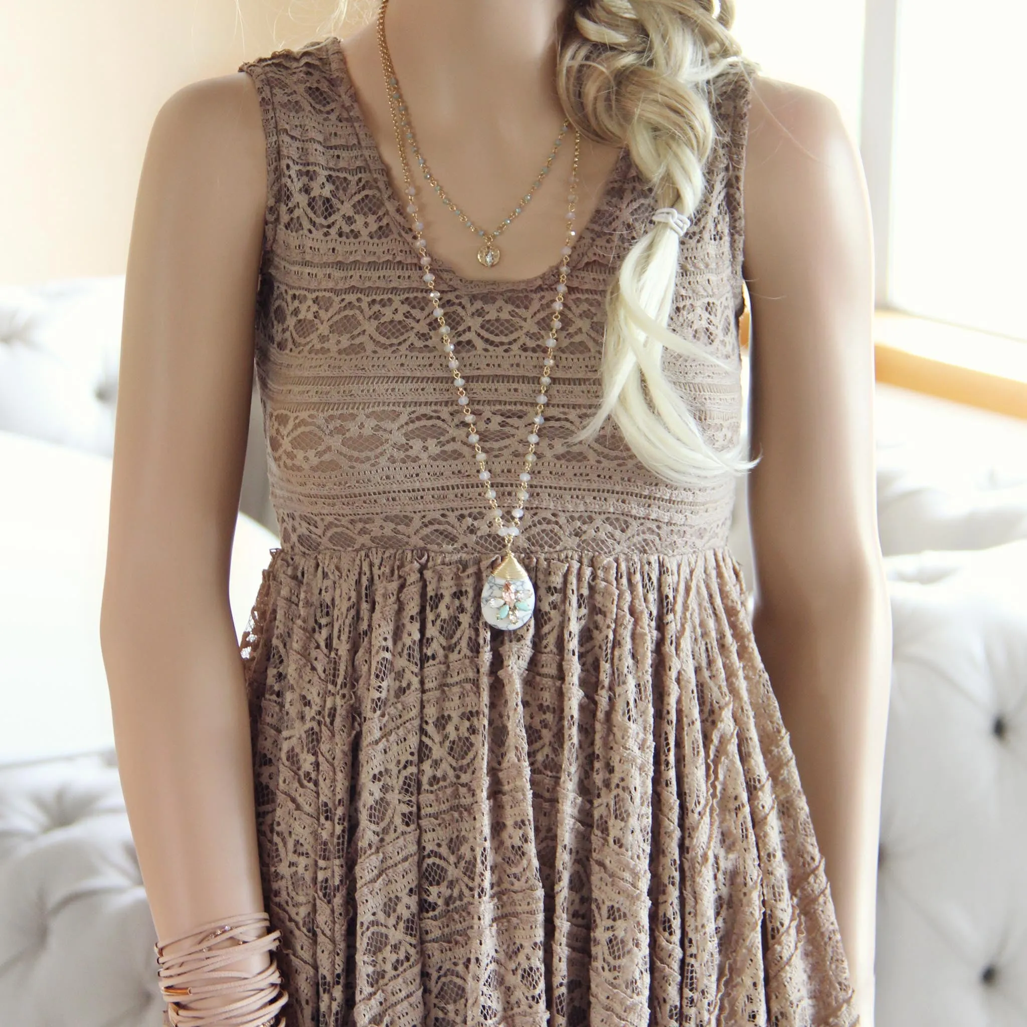 Dreamscape Dress in Taupe