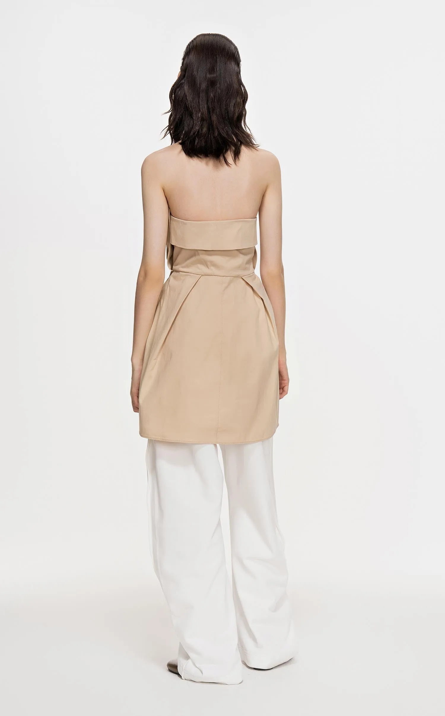 Dresses / JNBY Solid Fit Strapless Dress