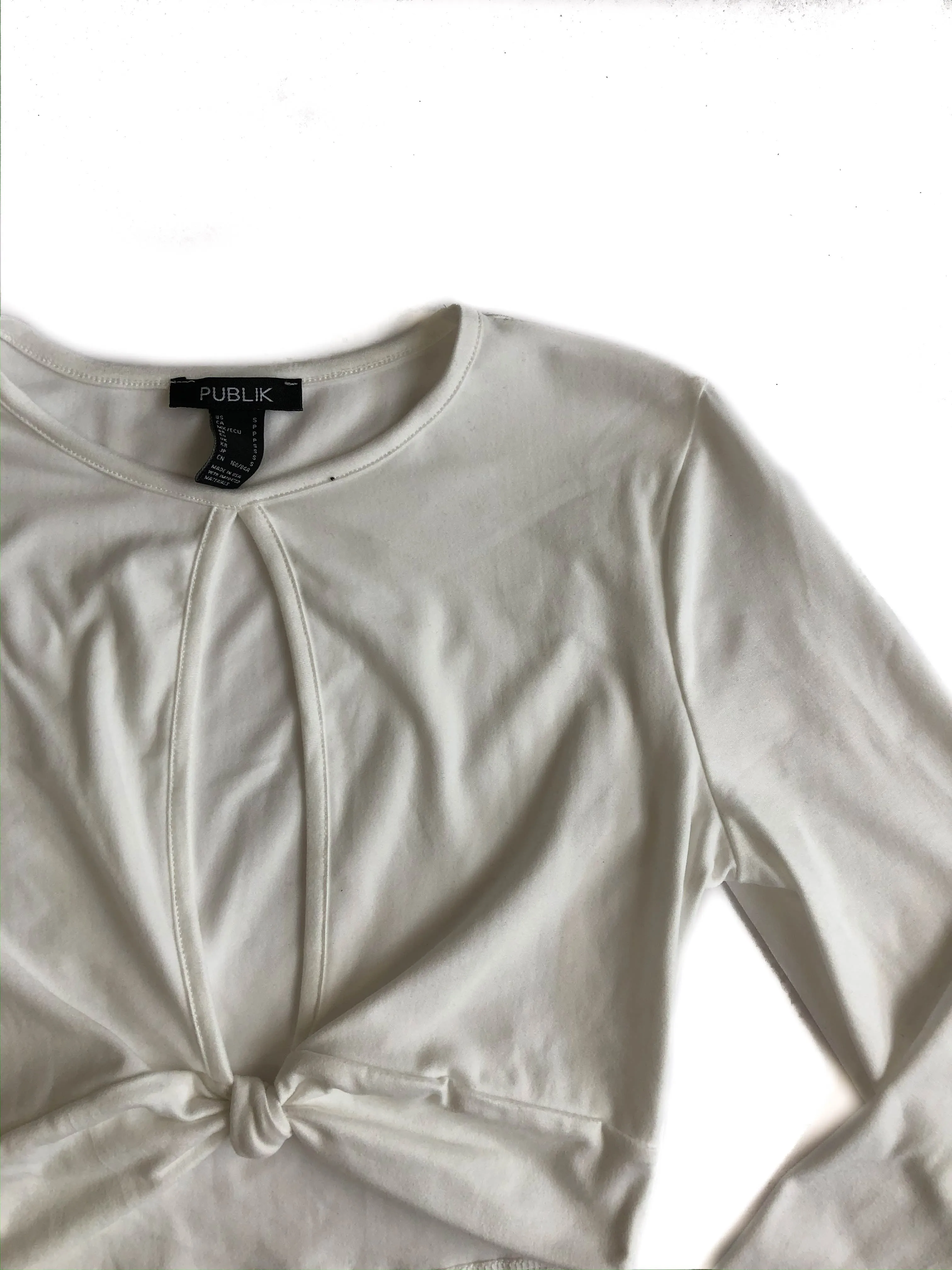 Ellery Cutout Crop Top - White