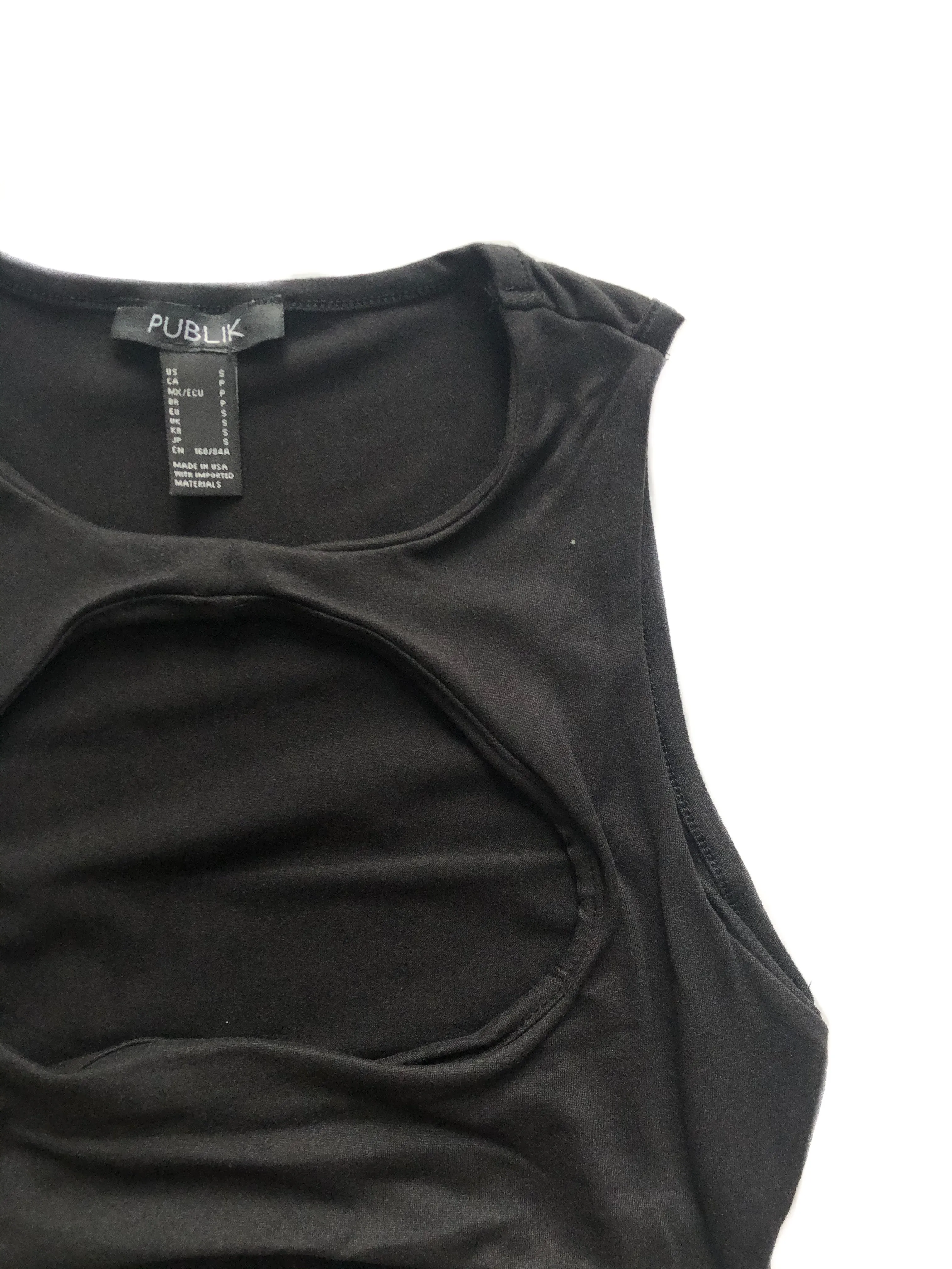 Ellie Cutout Crop Top - Black