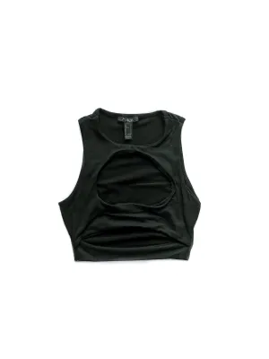 Ellie Cutout Crop Top - Black