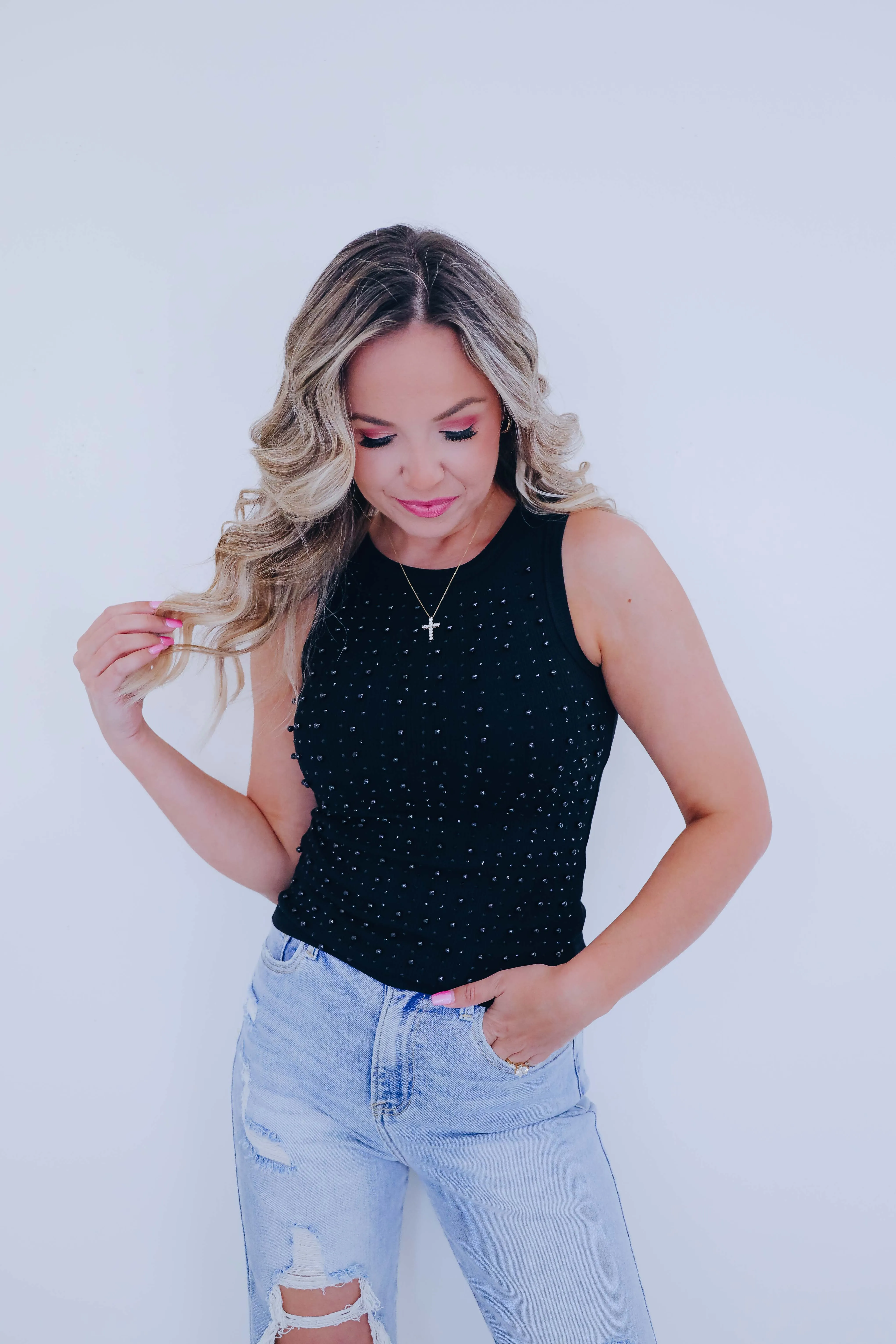 Ellie Embellished Tank Top - 4 Colors