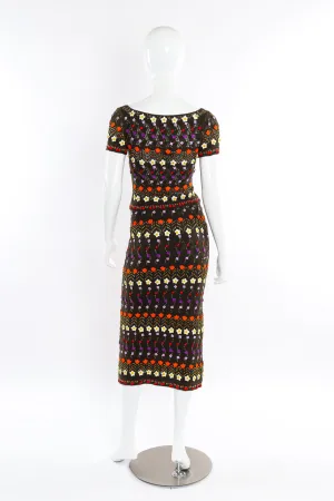 Embellished Knit Top and Skirt Set