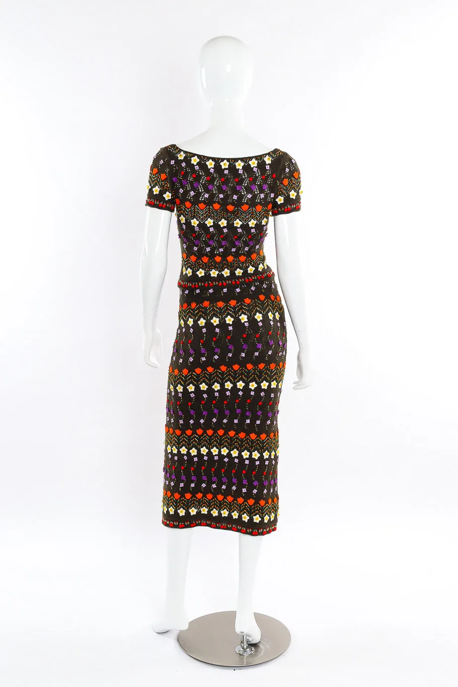 Embellished Knit Top and Skirt Set