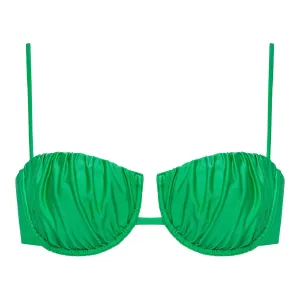 Emerald Shimmer Petal Bikini Top