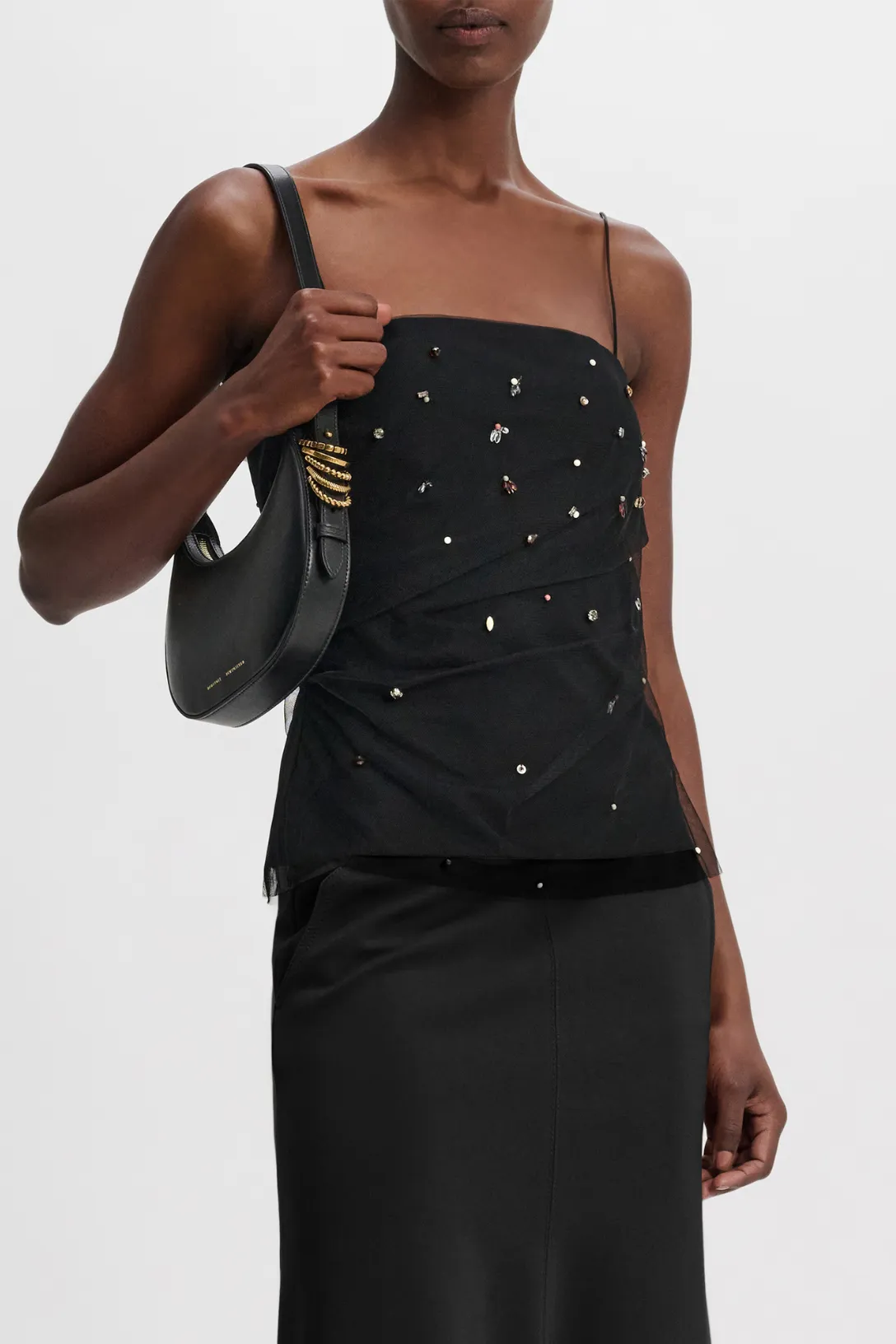 Emotional Essence Strapless Top | Pure Black