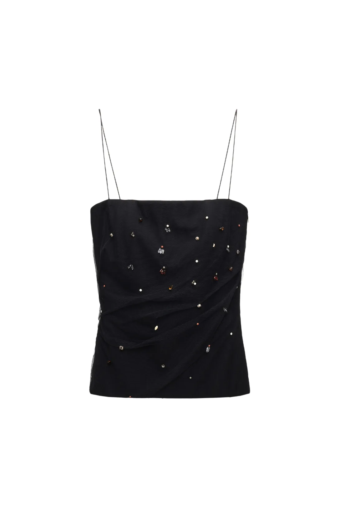Emotional Essence Strapless Top | Pure Black