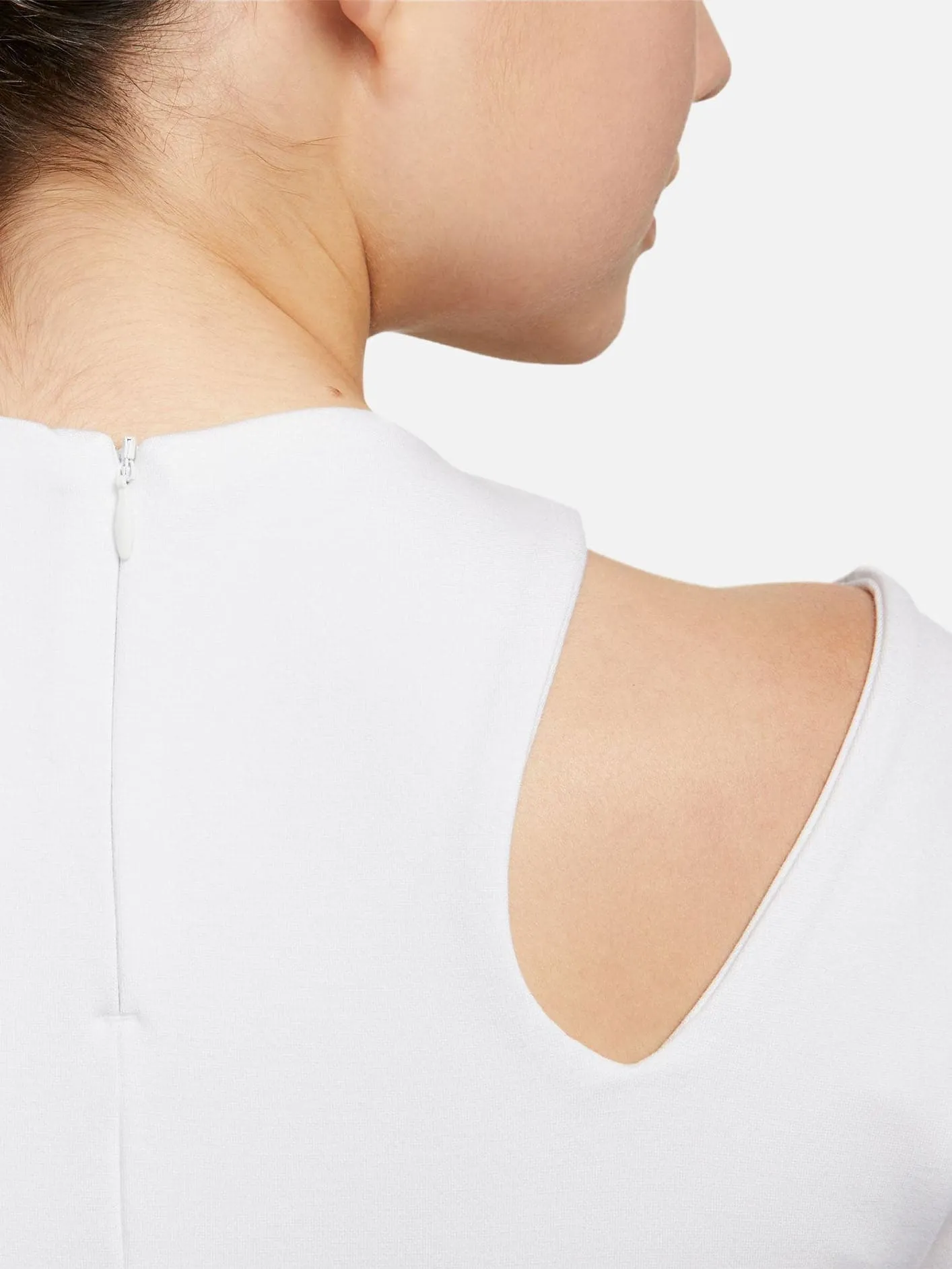 Essentials Short-Sleeve Top Cut Out - White