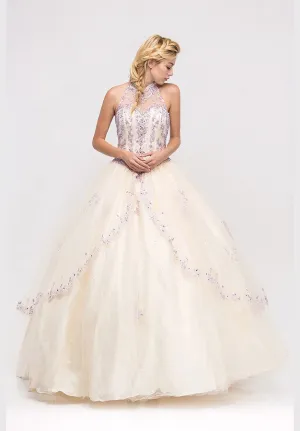 Eureka 3060 Halter Neck Corset Bodice Princess Gown Poofy